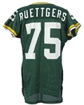1989-90 Ken Ruettgers Green Bay Packers Signed Game Worn Home Jersey (MEARS LOA) 