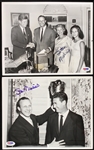 1958-62 Stan Musial St. Louis Cardinals Signed 8" x 10" Original Photos - Lot of 2 w/ Ted Williams & John F. Kennedy (PSA/DNA)
