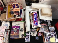 1970s-1990s Memorabilia Assortment of Hockey, Football, Baseball, Basketball Lot (150+ Items)