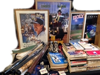 1970s-1990s Memorabilia Assortment of Hockey, Football, Baseball, Basketball Lot (150+ Items)