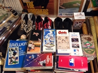1970s-1990s Memorabilia Assortment of Hockey, Football, Baseball, Basketball Lot (150+ Items)