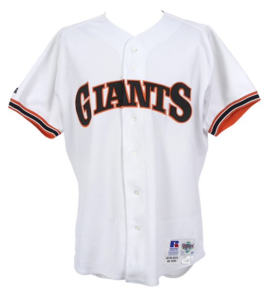1993 Bud Black San Francisco Giants Game Worn Home Jersey (MEARS LOA/Team COA)