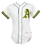 1982 Mike Heath Oakland Athletics Game Worn Home Jersey (MEARS LOA)
