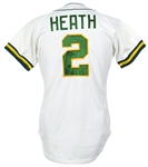 1982 Mike Heath Oakland Athletics Game Worn Home Jersey (MEARS LOA)