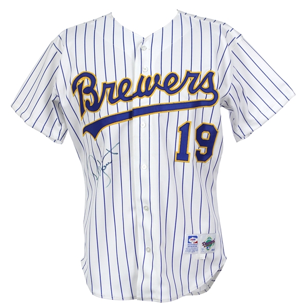 1992 Robin Yount Milwaukee Brewers Signed Jersey (JSA)