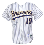 1992 Robin Yount Milwaukee Brewers Signed Jersey (JSA)