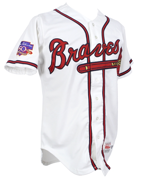 1997 Keith Lockhart Atlanta Braves Signed Game Worn Home Jersey (MEARS LOA/JSA)