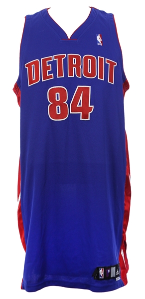 2006-07 Chris Webber Detroit Pistons Game Worn Road Jersey (MEARS A10) “Provenance From PC Richard & Sons Electronic Company”