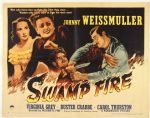 1946 Swamp Fire Johnny Weissmuller / Buster Crabbe 22”x28” Half Sheet Movie Poster