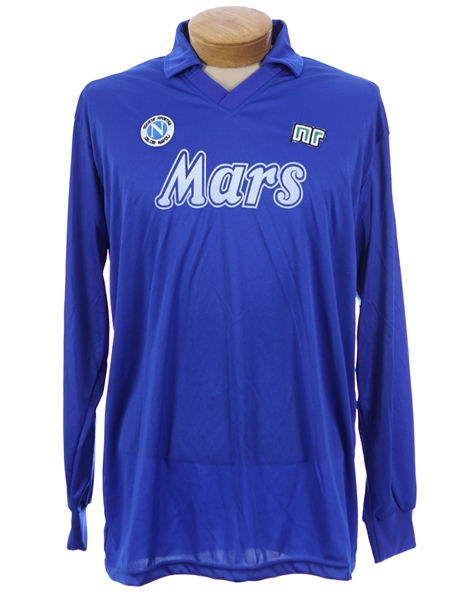 1991 Diego Maradona Clubhouse Signed Napoli Jersey (MEARS LOA)