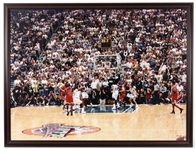 1998 Michael Jordan Chicago Bulls NBA Finals 32" x 43" Framed Game Winning Shot Photo