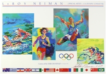 1984 Los Angeles Summer Olympics Memorabilia - Lot of 5 w/ Commemorative Medal, LeRoy Neiman/St. Jivago Signed Lithographs & More (JSA)