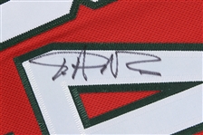 2013-16 Giannis Antetokounmpo Milwaukee Bucks Dual Signed Throwback Jersey (Player Hologram/COA)