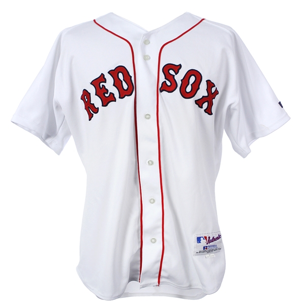 2000 Pedro Martinez Boston Red Sox Game Worn Cy Young Season Home Jersey (MEARS A10) “Provenance From PC Richard & Sons Electronic Company”