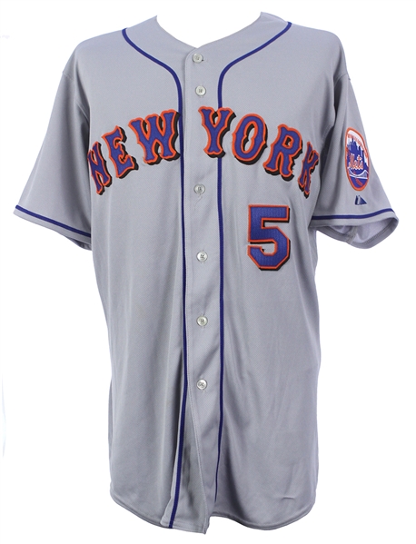 2008 David Wright New York Mets Signed Game Worn Road Jersey (MEARS A10/JSA) “Provenance From PC Richard & Sons Electronic Company”