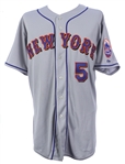 2008 David Wright New York Mets Signed Game Worn Road Jersey (MEARS A10/JSA) “Provenance From PC Richard & Sons Electronic Company”
