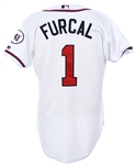 2001 Rafael Furcal Atlanta Braves Signed Game Worn Home Jersey (MEARS A10/JSA) “Provenance From PC Richard & Sons Electronic Company”