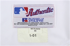 2001 Rafael Furcal Atlanta Braves Signed Game Worn Home Jersey (MEARS A10/JSA) “Provenance From PC Richard & Sons Electronic Company”