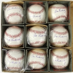 2000s Pete Vuckovich Milwaukee Brewers Signed OML Selig Baseballs - Lot of 9 (MEARS LOA)