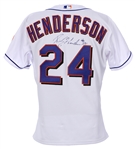 2000 Rickey Henderson New York Mets Signed Game Worn Home Jersey (MEARS A5/Beckett)