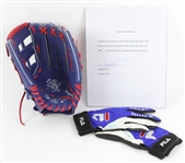 2002 Sammy Sosa Chicago Cubs Signed HR #490 Batting Gloves w/ Rawlings Fielders Mitt (MEARS LOA/JSA/Sosa LOA) 