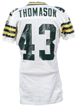 1985-94 Green Bay Packers Game Worn Apparel - Lot of 2 w/ Brian Noble Helmet & Jeff Thomason Jersey (MEARS LOA)
