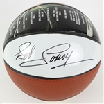 2000s Bob Cousy Boston Celtics Signed Inkredible Graphic Basketball (JSA)