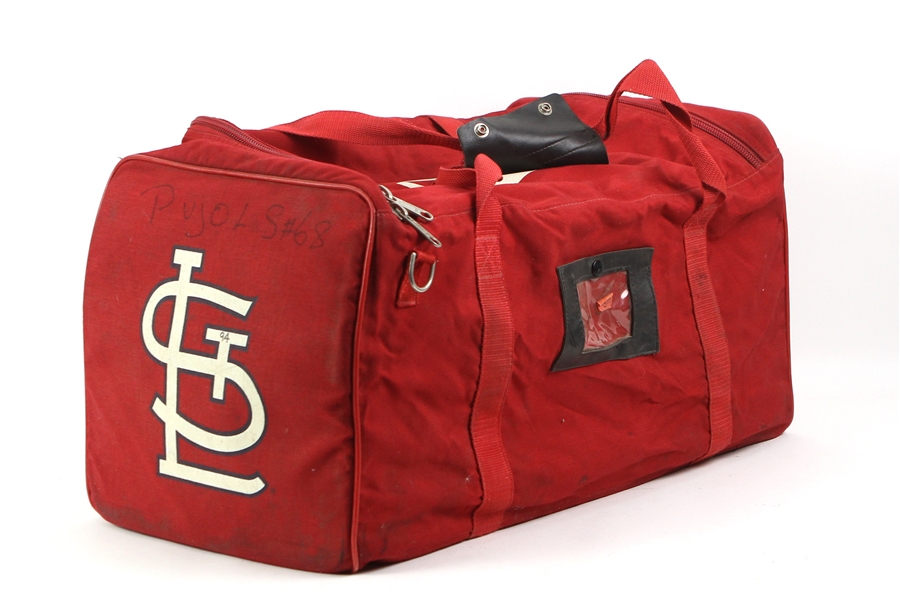 2001 Albert Pujols St. Louis Cardinals Spring Training Equipment Bag (MEARS LOA)