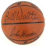 2000s John Wooden Bill Walton UCLA Bruins Signed Basketball (PSA/DNA)