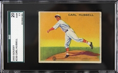 1933 Carl Hubbell New York Giants #230 Goudey Baseball Card (SGC 20 Slabbed)