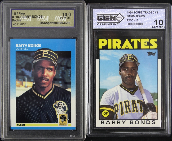 1986-1987 Barry Bonds Pittsburgh Pirates USA Sportcards & Gem Trading Cards