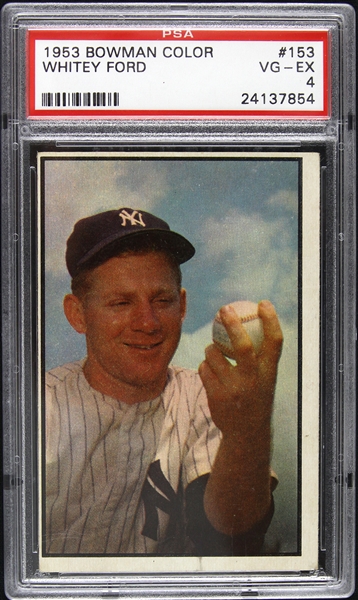 1953 Whitey Ford New York Yankees Bowman #153 Card (PSA 4)
