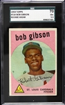 1959 Bob Gibson St. Louis Cardinals #514 Card (SGC 70)