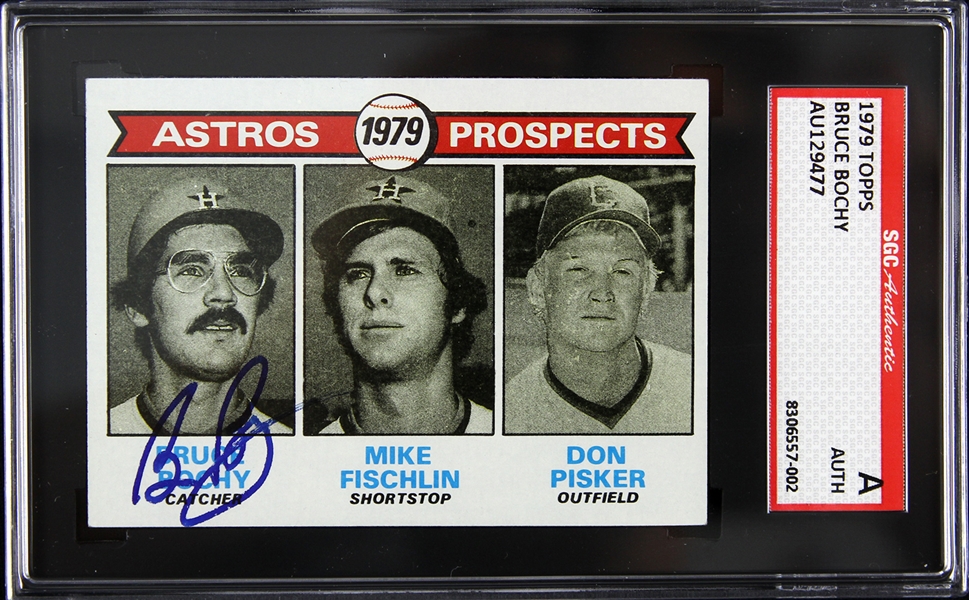 1979 Bruce Bochy Autographed Topps Card #718 (SGC Authentic)