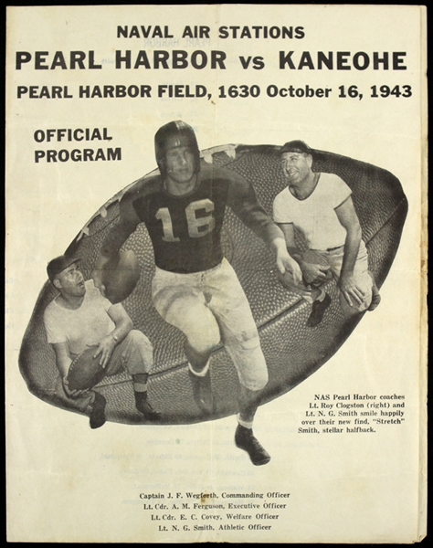 1943 (October 16th) Pearl Harbor vs. Kaneohe Naval Air Stations Football Program