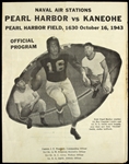 1943 (October 16th) Pearl Harbor vs. Kaneohe Naval Air Stations Football Program