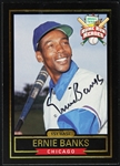 1999 Ernie Banks Chicago Cubs Hillshire Farms Home Run Heroes Signed Baseball Card (JSA)