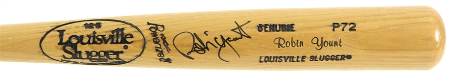 1986-89 Robin Yount Milwaukee Brewers Signed Louisville Slugger (JSA)