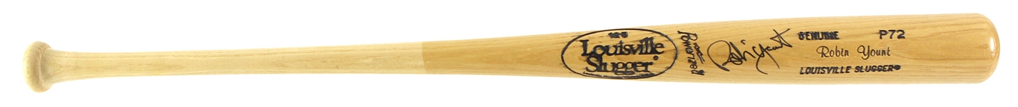 1986-89 Robin Yount Milwaukee Brewers Signed Louisville Slugger (JSA)