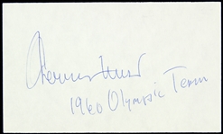 1960s Jerry West USA Olympic Team Signed Index Card (JSA)