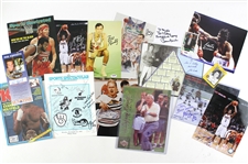 1980s-2000s Multi Sport Signed Photo & More Collection - Lot of 18 w/ Carmen Basilio, Bill Bradley, Roberto Duran, Evander Holyfield, Bobby Hull, Arnold Palmer, John Wooden & More (JSA)