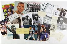 1970's-90's Baseball Basketball Football Signed Photo Collection - Lot of 83