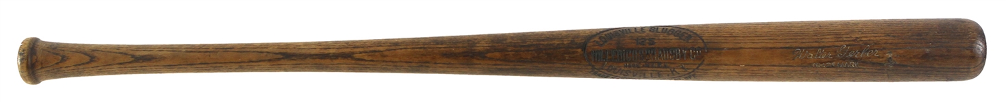 1926 Walter Gerber St. Louis Browns H&B Louisville Slugger Professional Model Game Used Bat (MEARS LOA) Sidewritten Walter Gerber 6/17/26