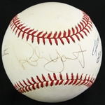 1995-99 Robin Yount Paul Molitor Jim Gantner Milwaukee Brewers Signed OAL Budig Baseball (JSA)