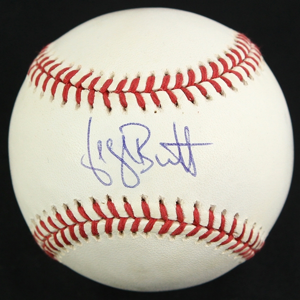 1990-92 George Brett Kansas City Royals Signed OAL Brown Baseball (JSA)