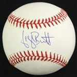 1990-92 George Brett Kansas City Royals Signed OAL Brown Baseball (JSA)