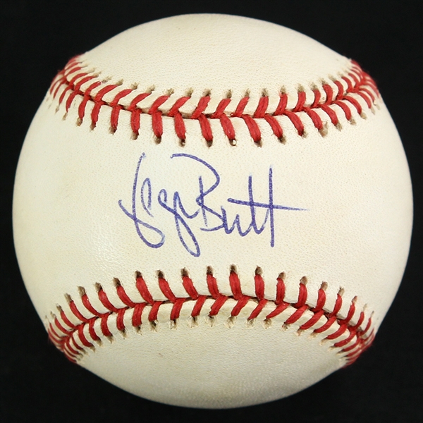 1990-92 George Brett Kansas City Royals Signed OAL Brown Baseball (JSA)