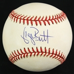 1990-92 George Brett Kansas City Royals Signed OAL Brown Baseball (JSA)