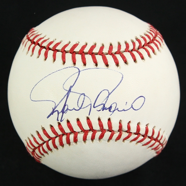 1995-99 Rafael Palmeiro Baltimore Orioles Signed OAL Budig Baseball (JSA)
