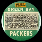 1961 Green Bay Packers World Champion Variant Lombardi First Title Team 6” Oversized Team Photo Button